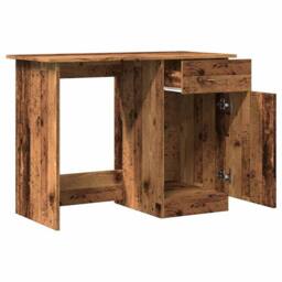 Berkfield Home Modern Desk Old Wood 100x50x76 cm Engineered Wood in Brown - Size: 100 x 50 x 76 cm - thumbnail 5