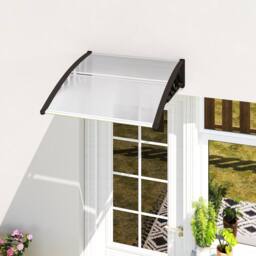 OUTSUNNY Door Canopy Outdoor Awning Rain Shelter for Window Porch, Clear - thumbnail 1