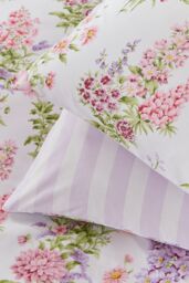 Fable 'Delphinium' Duvet Cover Set in Lilac - Size: Single - thumbnail 4
