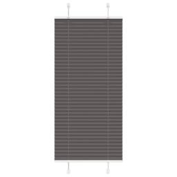Berkfield Home Pleated Blind Black 55x150 cm Fabric Width 54.4 cm Polyester in Charcoal - thumbnail 2