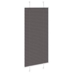 Berkfield Home Pleated Blind Black 55x150 cm Fabric Width 54.4 cm Polyester in Charcoal - thumbnail 3