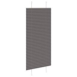 Berkfield Home Pleated Blind Black 55x150 cm Fabric Width 54.4 cm Polyester in Charcoal - thumbnail 4