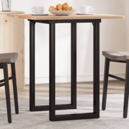 Berkfield Home Dining Table Legs O-Frame 60x50x73 cm Steel in Black - Size: 60 x 50 x 73 cm - thumbnail 3