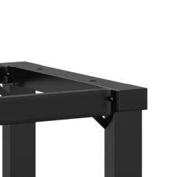 Berkfield Home Dining Table Legs O-Frame 60x50x73 cm Steel in Black - Size: 60 x 50 x 73 cm - thumbnail 7