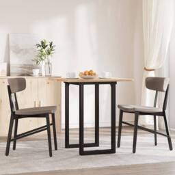 Berkfield Home Dining Table Legs O-Frame 60x50x73 cm Steel in Black - Size: 60 x 50 x 73 cm - thumbnail 2