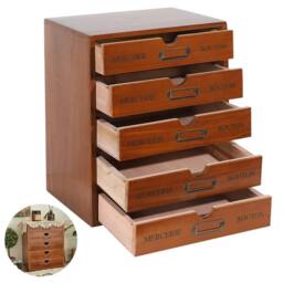 SPETLEK 5 Drawer Chest of Drawers in Brown