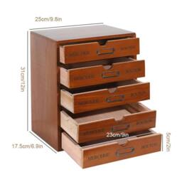 SPETLEK 5 Drawer Chest of Drawers in Brown - thumbnail 2