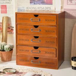 SPETLEK 5 Drawer Chest of Drawers in Brown - thumbnail 5
