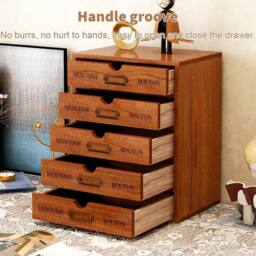 SPETLEK 5 Drawer Chest of Drawers in Brown - thumbnail 4