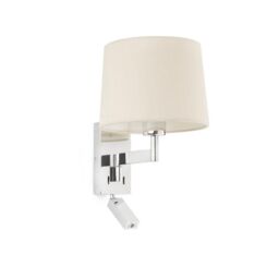 Netlighting Artis Reading Light Wall Light Chrome E27 in Grey