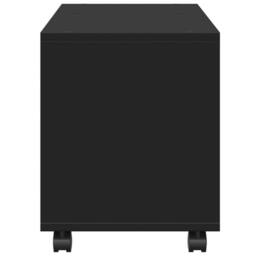 Berkfield Home vidaXL¬†Rolling¬†Cabinet¬†Black 72x33x42.5 cm Engineered Wood in Black - thumbnail 6