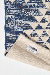 Homescapes Delphi Geometric Cotton Printed Hall Runner, 66 x 200 cm in Blue - Size: 66 cm x 200 cm - thumbnail 5