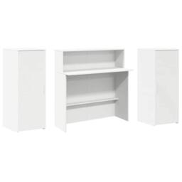 Berkfield Home Reception Desk White 180x50x103.5 cm Engineered Wood - thumbnail 7