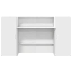 Berkfield Home Reception Desk White 180x50x103.5 cm Engineered Wood - thumbnail 5