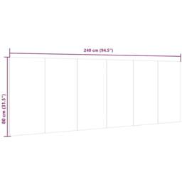 Berkfield Home Wall Headboard Sonoma Oak 240x1.5x80 cm Engineered Wood in Light Oak - thumbnail 8