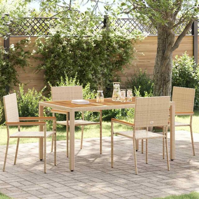 Berkfield Home Outdoor Chairs 4 pcs 54 x 56 x 90 cm in Cream - image 1