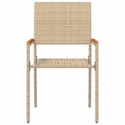 Berkfield Home Outdoor Chairs 4 pcs 54 x 56 x 90 cm in Cream - thumbnail 5