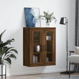 Berkfield Home Wall Mounted Cabinet Brown Oak 69.5x34x90 cm - thumbnail 3