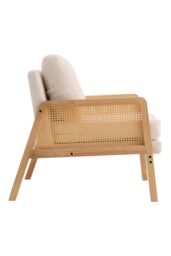 H&O Direct Modern Upholstered Accent Armchair in White - thumbnail 3