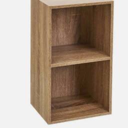 Havendro 2 Cube Storage Unit Small Bookcase Wooden Shelf Cabinet in Natural - thumbnail 3
