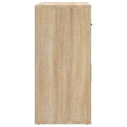 Berkfield Home Sideboard Sonoma Oak 80x33x70 cm Engineered Wood in Beige - Size: 80 x 33 x 70 cm - thumbnail 5