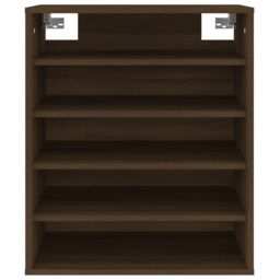 Berkfield Home Shoe Cabinet Brown Oak 60x35x70 cm Engineered Wood - Size: 60 x 35 x 70 cm - thumbnail 6
