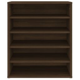 Berkfield Home Shoe Cabinet Brown Oak 60x35x70 cm Engineered Wood - Size: 60 x 35 x 70 cm - thumbnail 5