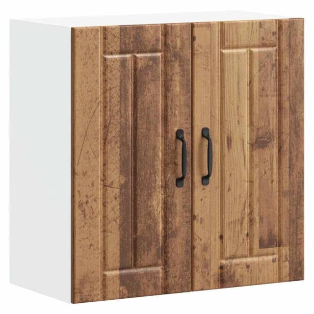 Berkfield Home Kitchen Wall Cabinet Lucca Old Wood Engineered Wood in Brown - image 1