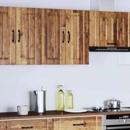 Berkfield Home Kitchen Wall Cabinet Lucca Old Wood Engineered Wood in Brown - thumbnail 3