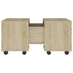 Berkfield Home Coffee Table Sonoma Oak 60x60x38 cm Engineered Wood in Brown - Size: 60 x 60 x 38 cm - thumbnail 6