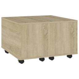 Berkfield Home Coffee Table Sonoma Oak 60x60x38 cm Engineered Wood in Brown - Size: 60 x 60 x 38 cm - thumbnail 3