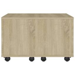 Berkfield Home Coffee Table Sonoma Oak 60x60x38 cm Engineered Wood in Brown - Size: 60 x 60 x 38 cm - thumbnail 5