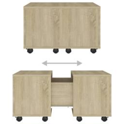 Berkfield Home Coffee Table Sonoma Oak 60x60x38 cm Engineered Wood in Brown - Size: 60 x 60 x 38 cm - thumbnail 7