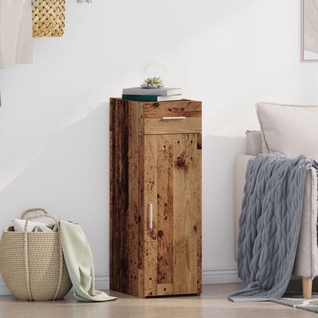 Berkfield Home Sideboard Old Wood 30x42, 5x93 cm Engineered Wood in Brown - image 1