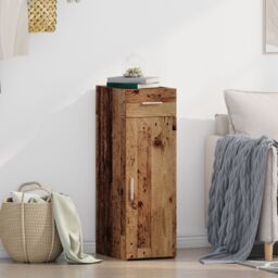 Berkfield Home Sideboard Old Wood 30x42, 5x93 cm Engineered Wood in Brown - thumbnail 1
