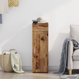 Berkfield Home Sideboard Old Wood 30x42, 5x93 cm Engineered Wood in Brown - thumbnail 4
