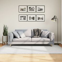Berkfield Home Rug OVIEDO Short Pile Grey 140x200 cm - Size: Medium - thumbnail 1