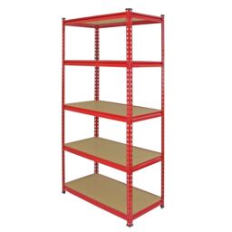 Monstershop 4 x Z-Rax Metal Racking Units Red 90cm & Free Mallet - thumbnail 4
