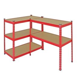 Monstershop 4 x Z-Rax Metal Racking Units Red 90cm & Free Mallet - thumbnail 7