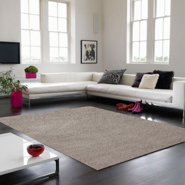 The Rug Shop UK Modern Plain Shaggy Anti-Shed Easy To Clean Area Rug in Grey - Size: 160 cm x 230 cm - image 1
