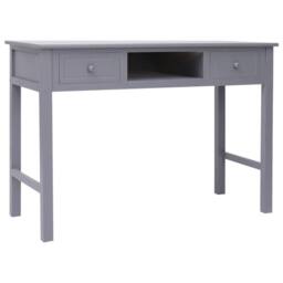 Berkfield Home Writing Desk Grey 110x45x76 cm Wood - Size: 110 x 45 x 76 cm - thumbnail 2