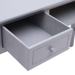 Berkfield Home Writing Desk Grey 110x45x76 cm Wood - Size: 110 x 45 x 76 cm - thumbnail 6