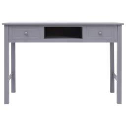 Berkfield Home Writing Desk Grey 110x45x76 cm Wood - Size: 110 x 45 x 76 cm - thumbnail 4