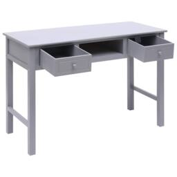 Berkfield Home Writing Desk Grey 110x45x76 cm Wood - Size: 110 x 45 x 76 cm - thumbnail 3