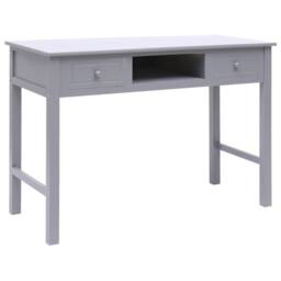 Berkfield Home Writing Desk Grey 110x45x76 cm Wood - Size: 110 x 45 x 76 cm