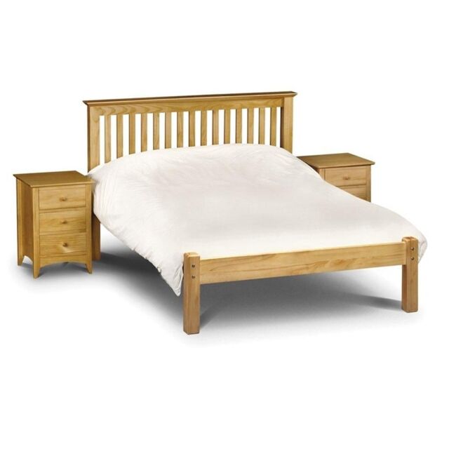 Ashfield Premium Pine Finish Shaker Style Low Foot End Bed in Light Oak - Size: Single