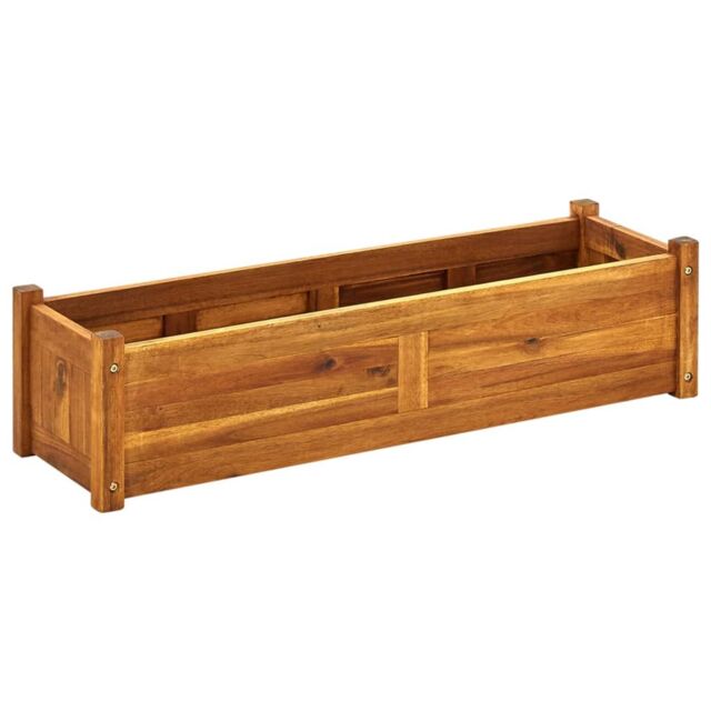 Berkfield Home Garden Raised Bed Acacia Wood 100x30x25 cm in Brown - Size: 100 x 30 x 25 cm - image 1