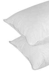 Homescapes Goose Feather & Down King Size Pillow Pair in White - thumbnail 2