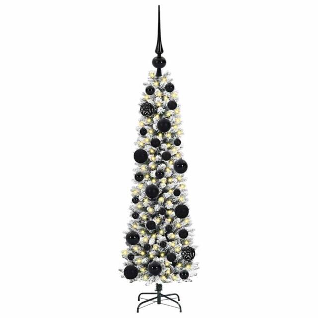 Berkfield Home Stunning Artificial Christmas Tree with 150 LEDs Green & white - image 1