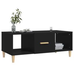 Berkfield Home Decorative Coffee Table Black 102x50x40 cm Engineered Wood - Size: 102 x 50 x 40 cm - thumbnail 7